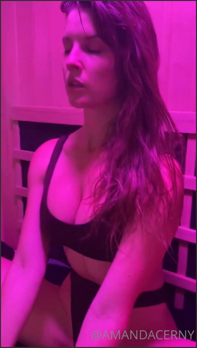 Amanda Cerny Bikini Sauna Stretching OnlyFans Video Leaked